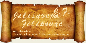 Jelisaveta Filipovac vizit kartica